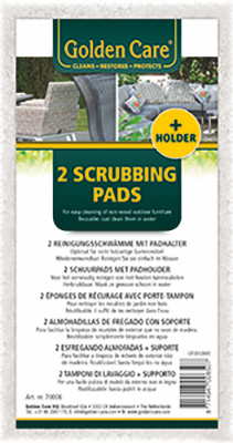 Soft White Scrubbing Pads for Non-Wood Outdoor Furniture